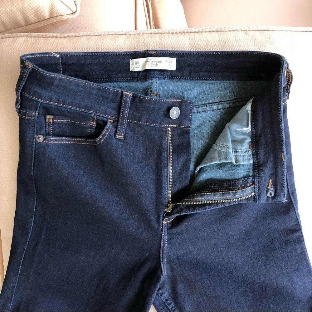 Abercrombie & Fitch Women’s High Waisted Dark Wash Slim Jeans W29 L31_6